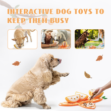 Load image into Gallery viewer, Nocciola Orange Hide and Seek Plush Dog Toys
