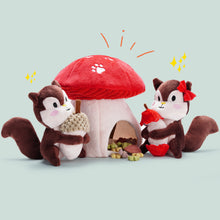 Load image into Gallery viewer, 5-in-1 Squirrel Mushroom House Squeaky Dog Toys for Small Dog Aggressive Chewers
