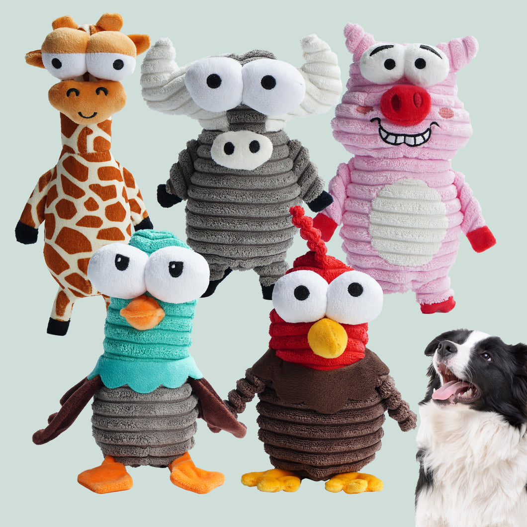 Nocciola 5 Funny Strange Squeak Sounds Dog Toys