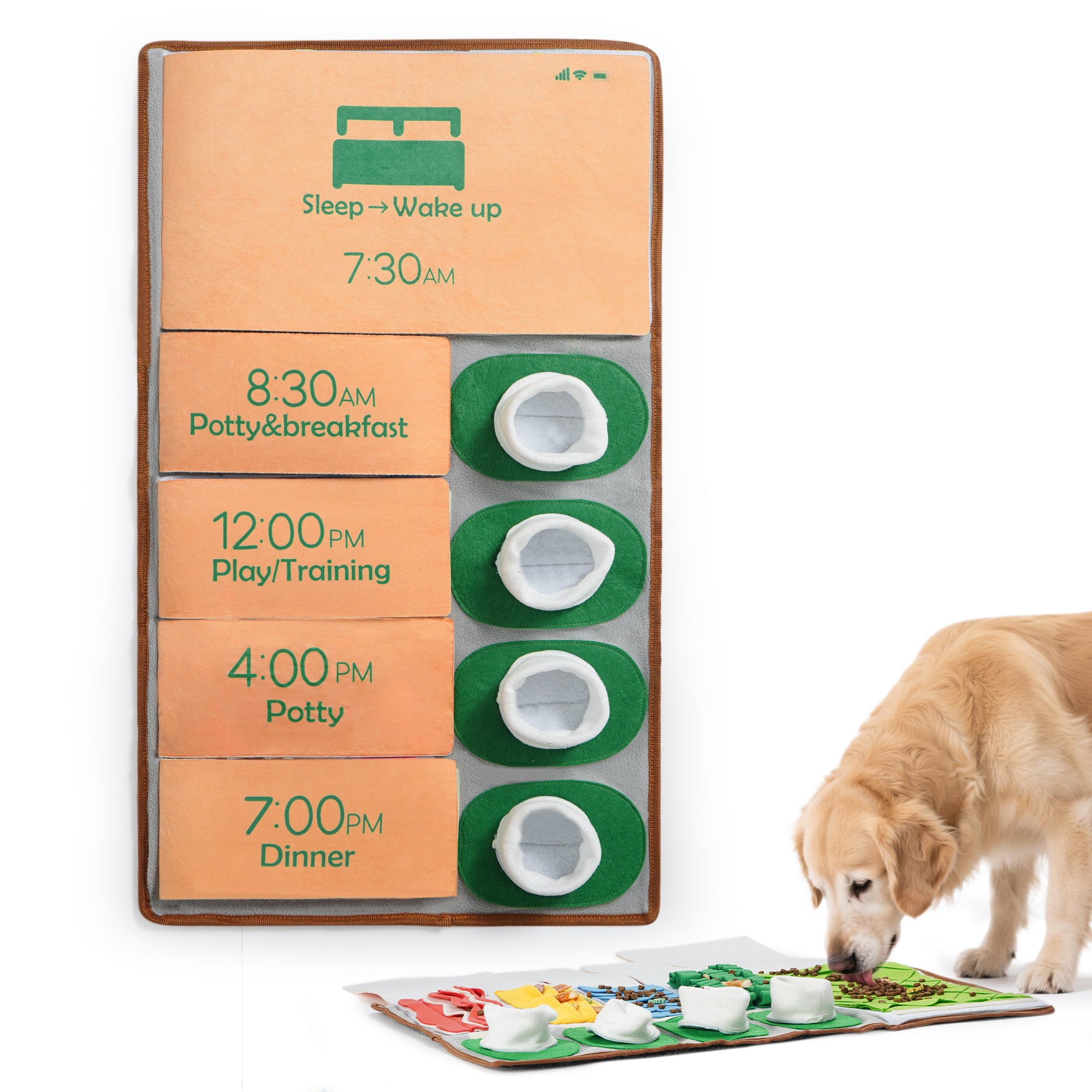 28" x 16" Phone Alarm Clock Design Snuffle Mat