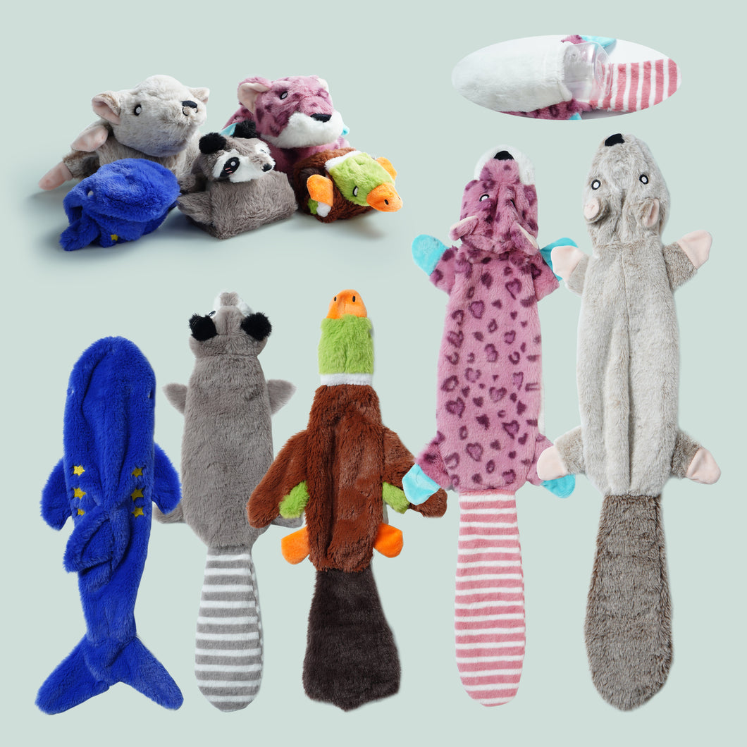 Nocciola 2-in-1 No Stuffing Water Bottle Dog Toys