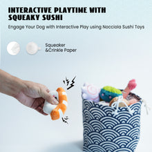 Load image into Gallery viewer, Nocciola 10 PCS Sushi Toys with a Bag, Plush Squeaky Dog Toy Set
