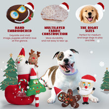 Load image into Gallery viewer, Nocciola Christmas Large Dog Toys, 5 Durable Squeaky Toys Plush Stuffed Chew Toys and a Big Stocking
