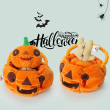 Load image into Gallery viewer, Nocciola 2PCS Halloween Dog Toys | Pumpkin Basket with Cute and Scary Pumpkin
