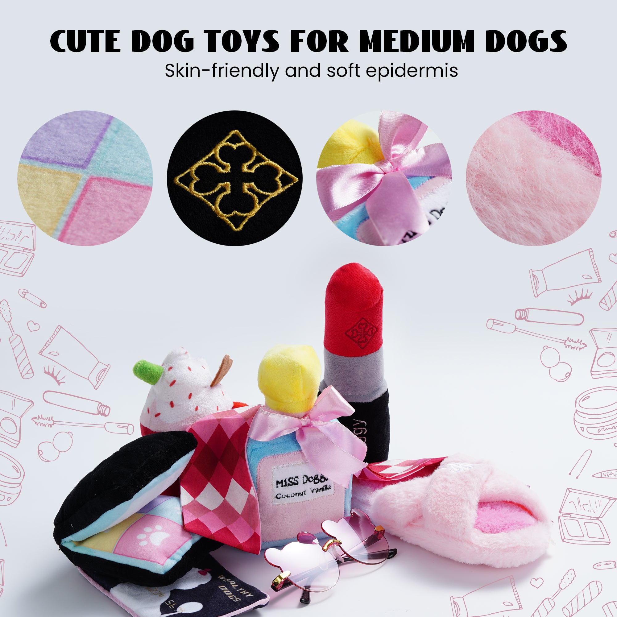 Nocciola 8 PCS Girl Dog Toys for Puppies Small Medium Dogs Nocciola.fun