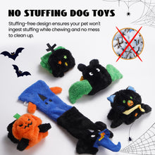 Lade das Bild in den Galerie-Viewer, Nocciola 5 Stück Halloween-Quietschspielzeug für Hunde, Plüsch-Hundespielzeug ohne Füllung für Welpen, kleine, mittelgroße und große Hunde 
