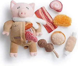 Nocciola Stuffed Pig Dog Toys