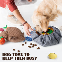 Load image into Gallery viewer, Nocciola Snuffle Feeding Mat with Turkey Dog Squeaky Toys
