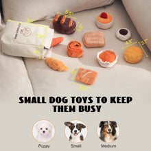 Load image into Gallery viewer, Nocciola 10 Pack Bread Dog Toys with a Bread Bag
