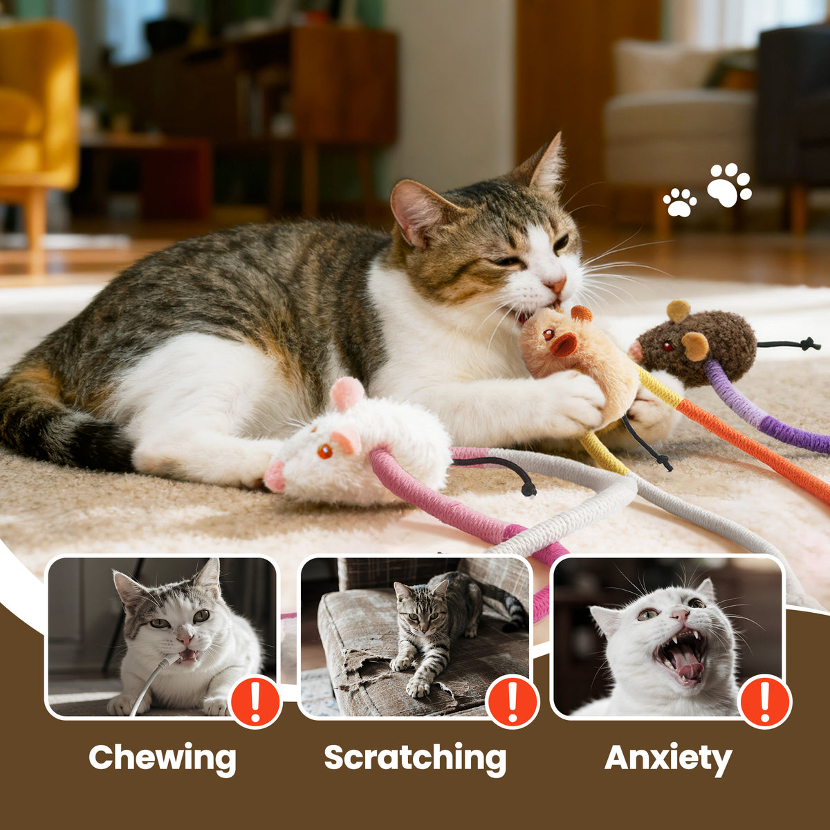 Highchew Rope Cat Chew Ropes | Durable Chew Toys for Cats - Nocciola Toys – Nocciola.fun