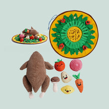 Load image into Gallery viewer, Nocciola Snuffle Feeding Mat with Turkey Dog Squeaky Toys

