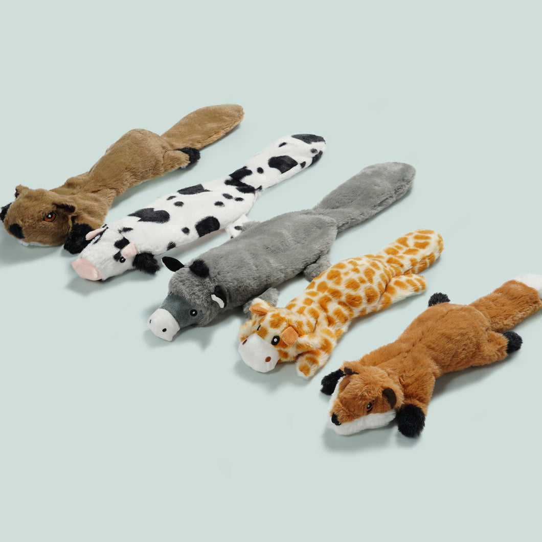 Nocciola 5 pcs Crinkle Dog Squeaky Toys | No Stuffing Plush Dog Toy Set for Small to Large Dogs