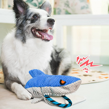 Load image into Gallery viewer, Nocciola Dog Interactive Squeaky Toys Cute Plush Toys for Small Medium &amp; Large Dogs(Shark)
